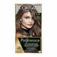 6X L'Oréal Préférence Permanente Haarkleuring 6.21 Zeer licht koel bruin