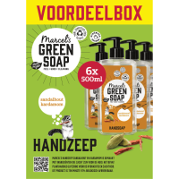 6X Marcel's Green Soap Handzeep Sandelhout & Kardemom 500 ml