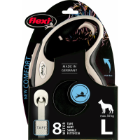 Flexi Rollijn New Comfort Tape 8 mtr tot 50 kg Zwart
