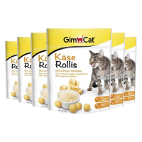6X GimCat Kaas Rollis 140 gr