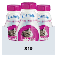 15X Whiskas Kattenmelk Flesje 200 ml