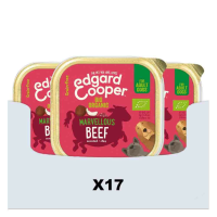17X Edgard & Cooper Kuipje Vers Vlees Hondenvoer Bio Rund 100 gr