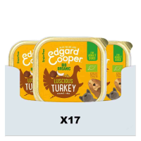 17X Edgard & Cooper Kuipje Vers Vlees Hondenvoer Bio Kalkoen 100 gr