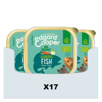 17X Edgard & Cooper Kuipje Vers Vlees Hondenvoer Bio Vis 100 gr