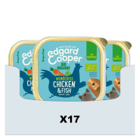 17X Edgard & Cooper Kuipje Vers Vlees Puppy Hondenvoer Bio Kip   Vis 100 gr
