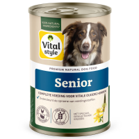 6X Vitalstyle Hondenvoer Blik Senior 400 gr