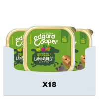 18X Edgard & Cooper Kuipje Vers Vlees Hondenvoer Lam   Rund 300 gr