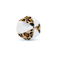 Beeztees Pluche Hondenspeelgoed Safari Bal 11 cm Wit   Bruin