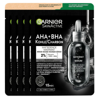 5X Garnier SkinActive Tissue Gezichtsmasker Pure Charcoal
