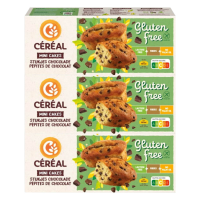 3X Céréal Mini Cakes met stukjes Chocolade Glutenvrij en Lactosevrij 230 gr