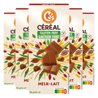 5X Céréal Melkchocolade Tablet Glutenvrij en Lactosevrij 100 gr