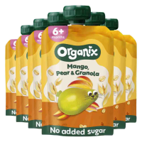 6X Organix Knijpfruit 6+m Mango Peer & Granola BIO 100 gr