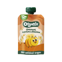 Organix Knijpfruit 12+m Havermout Abrikoos & Banaan BIO 100 gr
