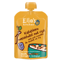 Ella's Kitchen Biologisch Maaltijdzakje 6+m Kiplekkere Ovenschotel Rijst 130 gr