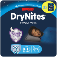 3X Huggies DryNites Absorberende Luierbroekjes Jongens 8 13 jaar 9 stuks