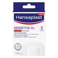2X Hansaplast Sensitive XL 5 stuks