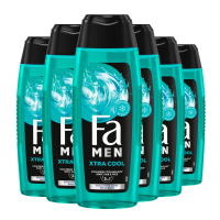 6X Fa Men Douchegel en Shampoo Extreme Cool 250 ml