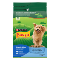 3X Bonzo Hondenvoer Droog Adult Menubrokken Kip 3 kg
