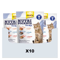 10X GimCat Nutri Pockets Sea Mix 150 gr