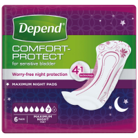 6X Depend Verband Maximum Night 6 stuks