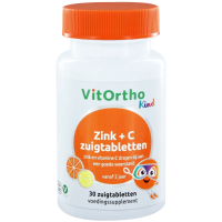 2X Vitortho Zink & C Kind 30 zuigtabletten