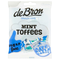 De bron Suikervrije Mint Toffee 90 gr