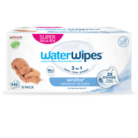 2X WaterWipes Baby Billendoekjes 9x60 = 540 stuks