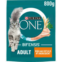 4X Purina ONE Kattenvoer Droog Adult Kip   Volkoren Granen 800 gr
