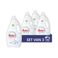 3X Robijn Vloeibaar Wasmiddel Stralend Wit 60 Wasbeurten 3 liter