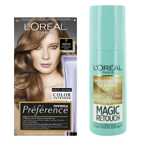L'Oréal Preference Haarkleuring 07 Vienne   Midden Blond + Magic Retouch Uitgroeispray Middenblond 75 ml Pakket