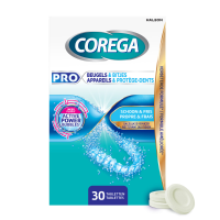 3X Corega Pro Beugels & Bitjes Reiniging 30 tabletten