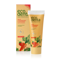 4X Ecodenta Tandpasta Kids Wilde Aardbei met Wortel & Kalident 75 ml