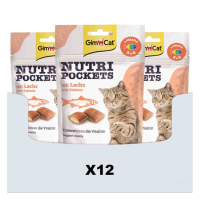 12X GimCat Nutri Pockets Zalm 60 gr