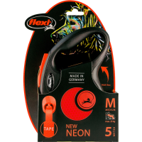 Flexi Rollijn New Neon Tape 5 mtr tot 25 kg Oranje