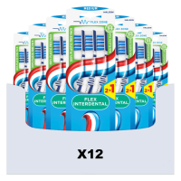 12X Aquafresh Tandenborstel Flex Interdental Medium 3 stuks