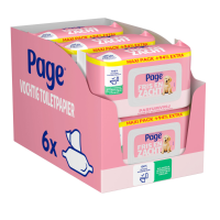 6X Page Vochtig Toiletpapier Fris en Zacht Maxi 74 stuks