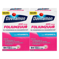 2X Davitamon Foliumzuur 84 smelttabletten