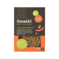 3X Smaakt Bio Lijnzaad Crackers Less Carb 125 gr
