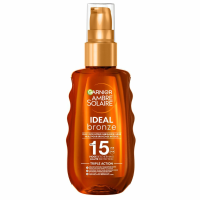 2X Garnier Ambre Solaire Ideal Bronze Beschermende Zonneolie SPF 15 150 ml