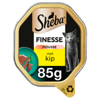 Sheba Finesse Kattenvoer Natvoer Mousse Kip Kuipjes 85 gr