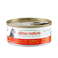24X Almo Nature HFC Natural Kattenvoer Kip & Garnalen 150 gr