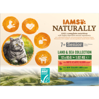 IAMS Naturally Senior Multipack Land & Sea 12 x 85 gr