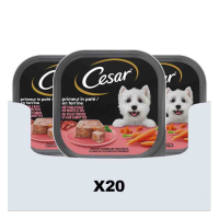 20X Cesar Hondenvoer Nat Primeur Kalf & Worteltjes 300 gr