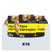 16X Sheba Filets Kattenvoer Natvoer Kipfilet Stukjes in Saus 60 gr