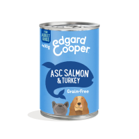 Edgard & Cooper Blik Vers Vlees Hondenvoer Zalm   Kalkoen 400 gr