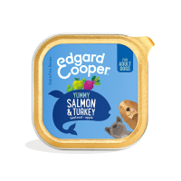 Edgard & Cooper Kuipje Vers Vlees Hondenvoer Zalm   Kalkoen 300 gr