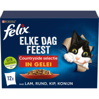 Felix Kattenvoer Nat in Gelei Elke Dag Feest Countryside 12 x 85 gr