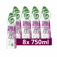 8X Cif Schuurmiddel Cream Pink Flower 750 ml