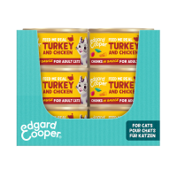 18X Edgard & Cooper Kattenvoer Chunks Kip   Kalkoen 85 gr