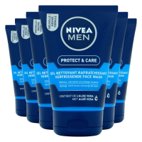 6X NIVEA Men Face Wash Protect & Care 100 ml